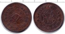 Продать Монеты Траванкор 1 чукрам 1901 Медь