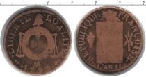 Продать Монеты Франция 1/2 соля 1793 Медь