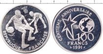 Продать Монеты Франция 100 франков 1991 Серебро