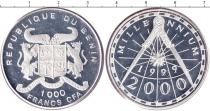 Продать Монеты Бенин 1000 франков 1999 Серебро