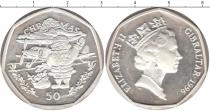 Продать Монеты Гибралтар 50 пенсов 2004 Серебро