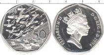 Продать Монеты Гибралтар 50 пенсов 1994 Серебро