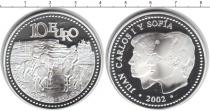 Продать Монеты Испания 10 евро 2002 Серебро
