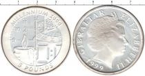 Продать Монеты Гибралтар 5 фунтов 1999 Серебро