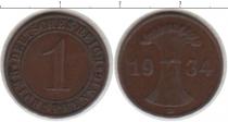 Продать Монеты Германия 1 пфенниг 1934 Медь
