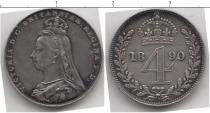 Продать Монеты Великобритания 4 пенса 1890 Серебро