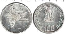 Продать Монеты Индия 100 рупий 1982 Серебро