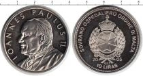 Продать Монеты Мальта 10 лир 2005 Медно-никель