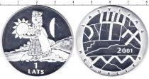 Продать Монеты Латвия 1 лат 2001 Серебро