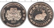 Продать Монеты Сингапур 10 долларов 1987 Серебро