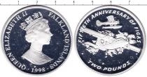 Продать Монеты Фолклендские острова 2 фунта 1998 Серебро
