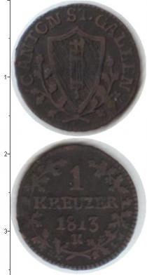Продать Монеты Швейцария 1 крейцер 1813 Медь