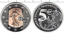 Продать Монеты Франция 5 евро 2002 Серебро