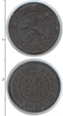 Продать Монеты Бельгия 25 сентим 1916 Цинк