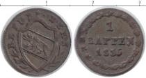 Продать Монеты Швейцария 1 рапп 1836 Медь