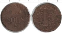 Продать Монеты Франция 1 соль 1793 Медь