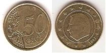 Продать Монеты Бельгия 50 евроцентов 2007 Латунь
