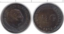 Продать Монеты Нидерланды 1/4 гульдена 1954 Серебро
