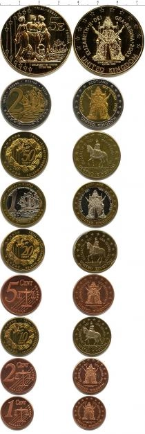 Продать Подарочные монеты Великобритания Пробный евронабор 2003 2003 