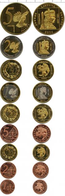 Продать Подарочные монеты Литва Пробный евронабор 2004 2004 