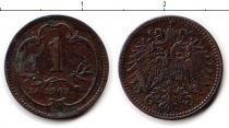 Продать Монеты Австрия 1 хеллер 1901 Медь