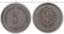 Продать Монеты Германия 5 марок 1876 Медно-никель