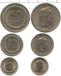 Продать Наборы монет Колумбия Колумбия 1967-1969 0 