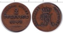 Продать Монеты Биркенфельд 2 пфеннига 1848 Медь
