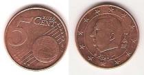 Продать Монеты Бельгия 5 евроцентов 2010 сталь с медным покрытием