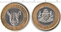 Продать Монеты ЮАР 5 лиранди 2013 Биметалл