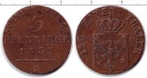 Продать Монеты Пруссия 3 пфеннига 1837 Медь