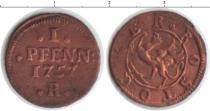 Продать Монеты Росток 1 пфенниг 1757 Медь