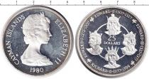 Продать Монеты Каймановы острова 25 долларов 1980 Серебро