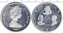 Продать Монеты Каймановы острова 25 долларов 1980 Серебро