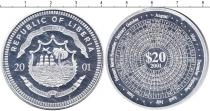 Продать Монеты Либерия 20 долларов 2001 Серебро