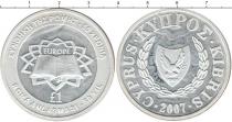 Продать Монеты Кипр 1 фунт 2007 Серебро