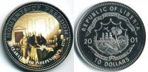 Продать Монеты Либерия 10 долларов 2001 Медно-никель