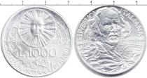 Продать Монеты Италия 1000 лир 1993 Серебро