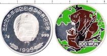 Продать Монеты Северная Корея 100 вон 1999 Серебро