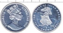 Продать Монеты Гибралтар 1 крона 1993 Серебро