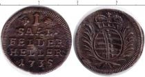 Продать Монеты Саксония 1 геллер 1735 Медь