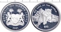 Продать Монеты Сьерра-Леоне 10 долларов 2001 Серебро