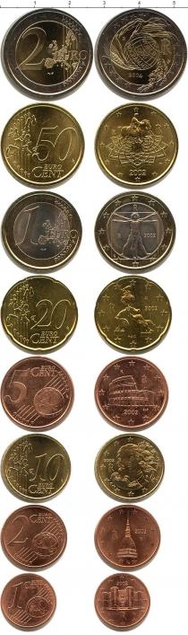 Продать Наборы монет Италия Евронабор 2002-2004 0 