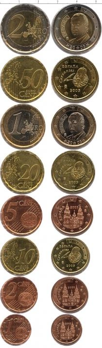 Продать Подарочные монеты Испания Евронабор 2003 года 2003 