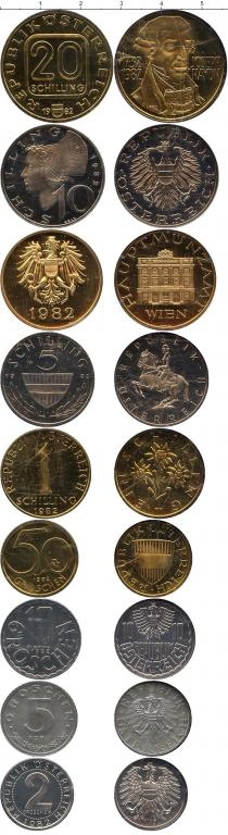 Продать Подарочные монеты Австрия Набор монет 1982 1982 