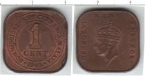 Продать Монеты Стрейтс-Сеттльмент 1 цент 1945 Медь