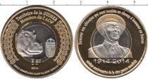 Продать Монеты Гвинея 1 франк 2014 Биметалл