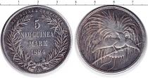 Продать Монеты Новая Гвинея 5 марок 1894 
