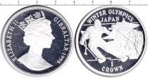 Продать Монеты Гибралтар 1 крона 1998 Серебро