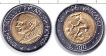 Продать Монеты Ватикан 500 лир 0 Биметалл